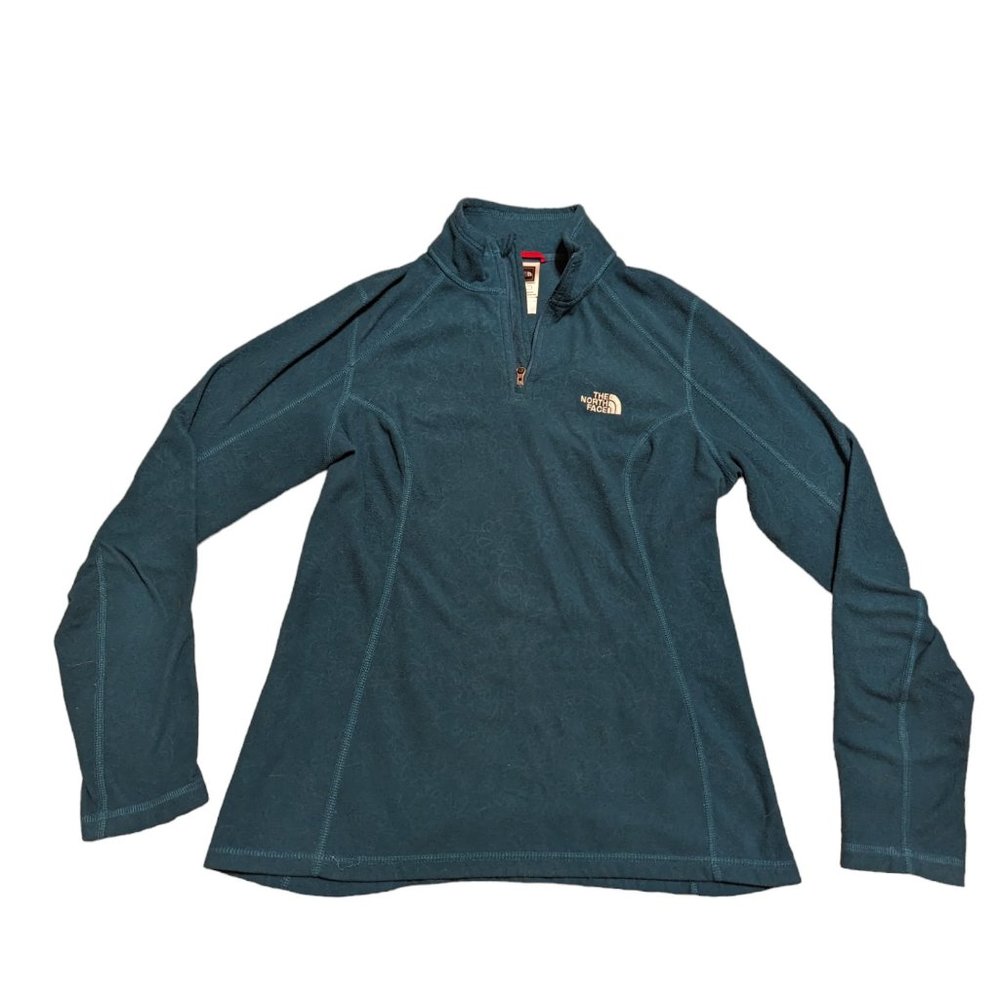 Teal/Turquoise North Face Women's Size Medium Quarter Zip Pullover Fleece